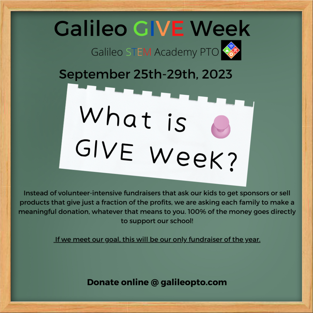 What is Galileo GIVE Week and Why do we do it?