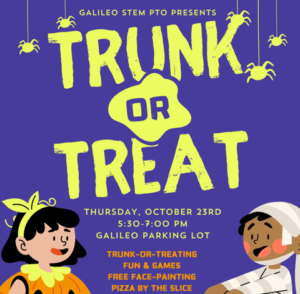 Galileo Trunk or Treat Flyer 2025